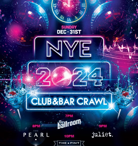 NYE 2024 Club & Bar Crawl