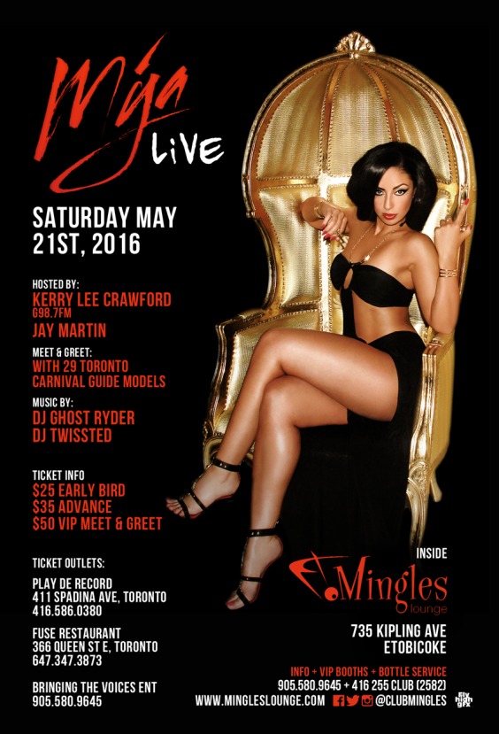 SILVER VIP PACKAGE FOR MYA LIVE @MINGLES TORONTO