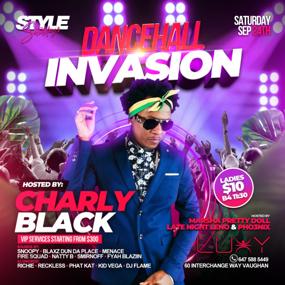 CHARLY BLACK LIVE inside LUXY SATURDAY- - Ladies $19 before 11:30pm