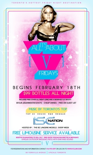 Its All About Club V Fridays- 99Dollar Bottles