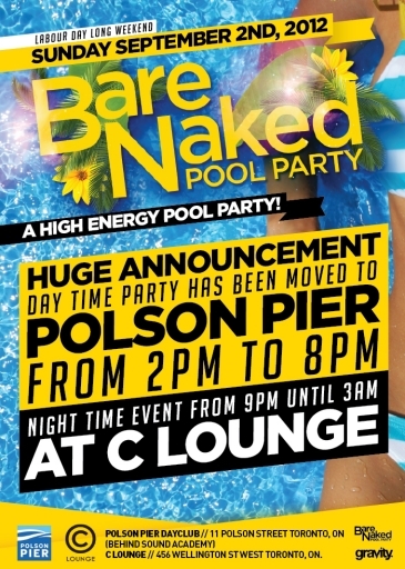 Bare Naked Pool Party Sunday Sept 2nd 2012 C Lounge Toronto 5388